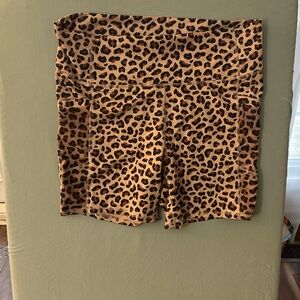 Fabletics Leopard Print Bike Shorts